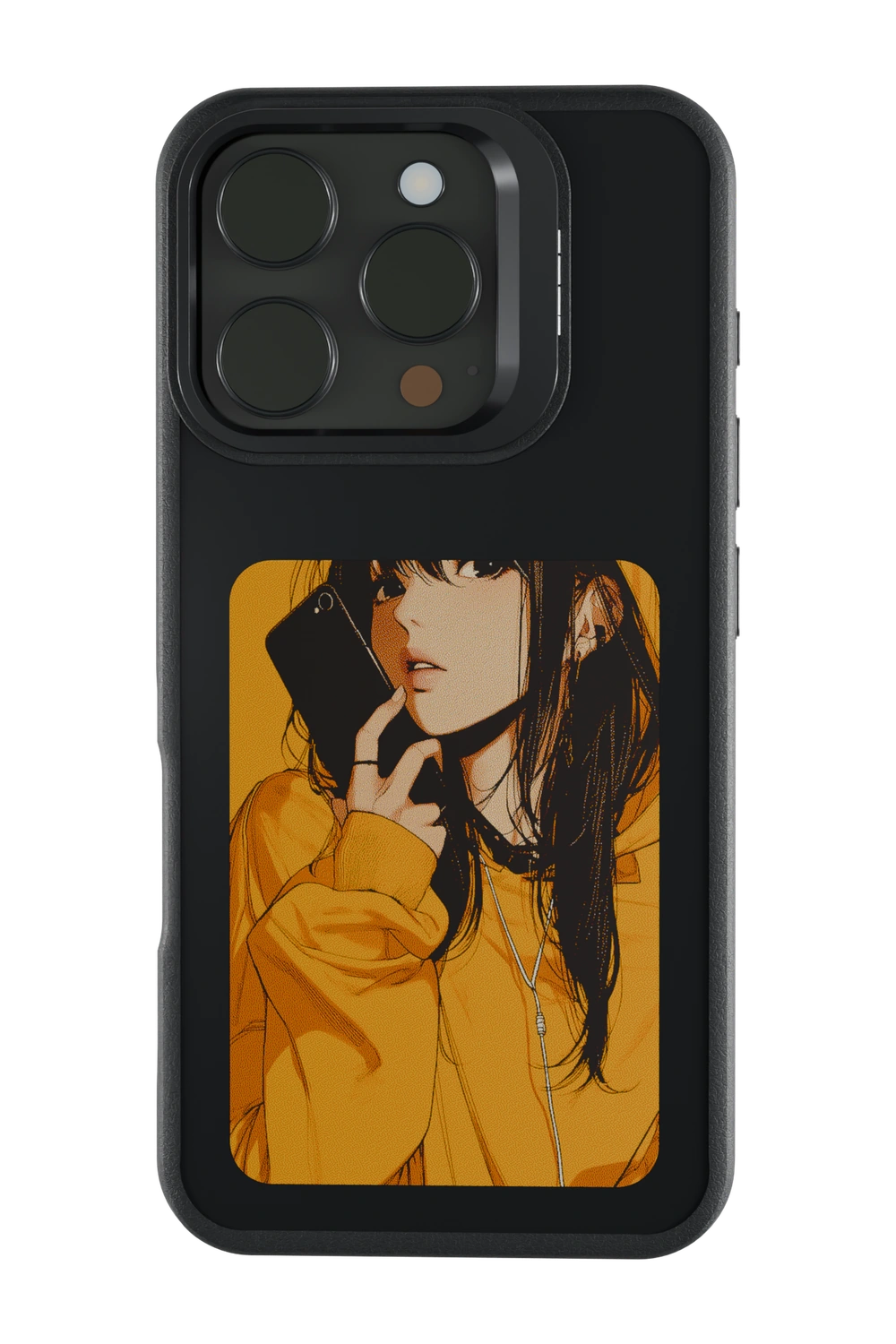4色の電子ペーパーにイラストを表示したMyCase 4.0